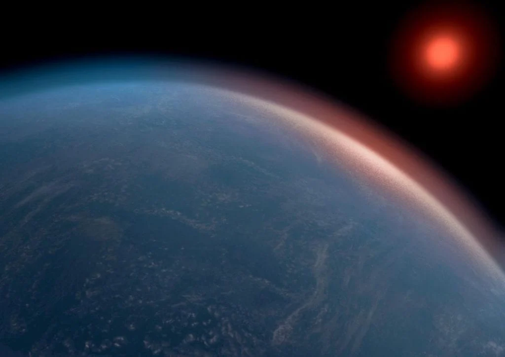 hycean planet from space render